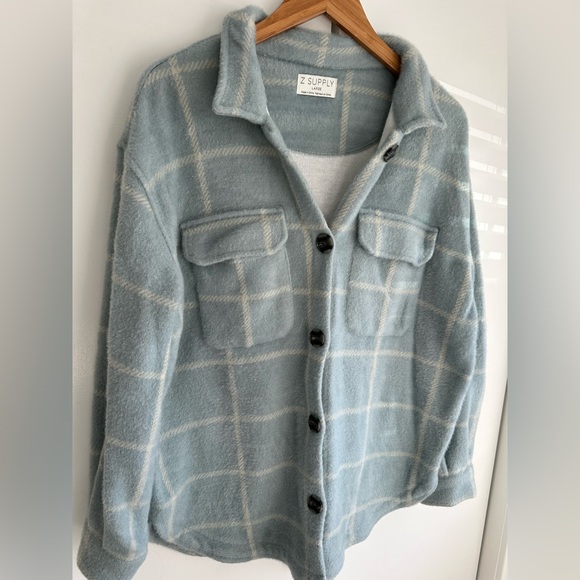 Z Supply Womens Tucker Shirt Jacket in Blue - Picture 1 of 2